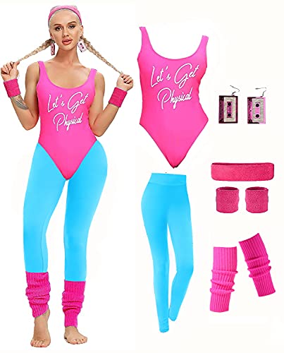 Refreedom Womens 80s Workout Costume Outfit 80s Accessories Set Leotar –  refreedom