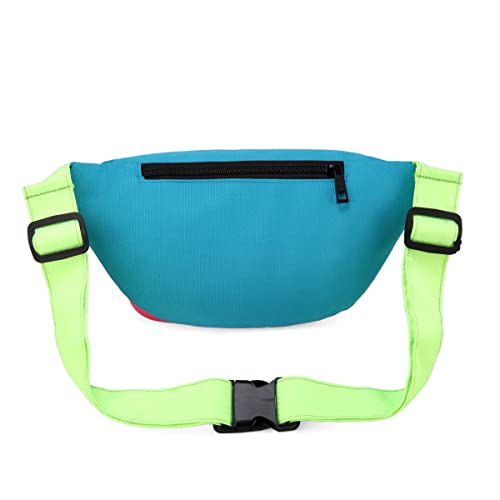  MIAIULIA 80s Neon Waist Fanny Pack for 80s Costumes,Festival  Travel Party (onesize, yellow+Fluorescent green)